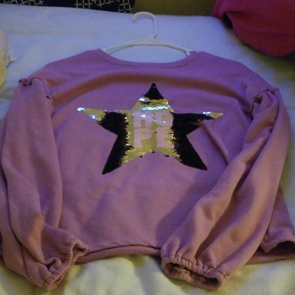 Target flip sequin long sleeve shirt